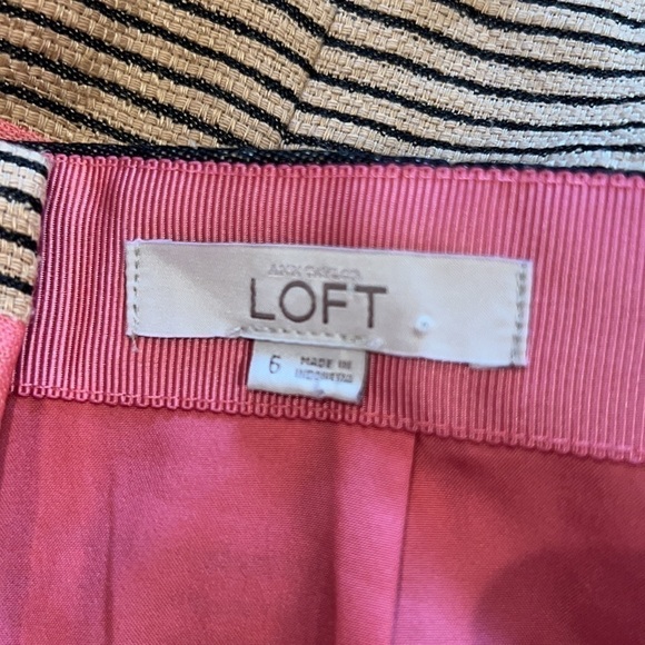 Women’s LOFT striped classic business casual zipper skirt sz 6 - Picture 4 of 4